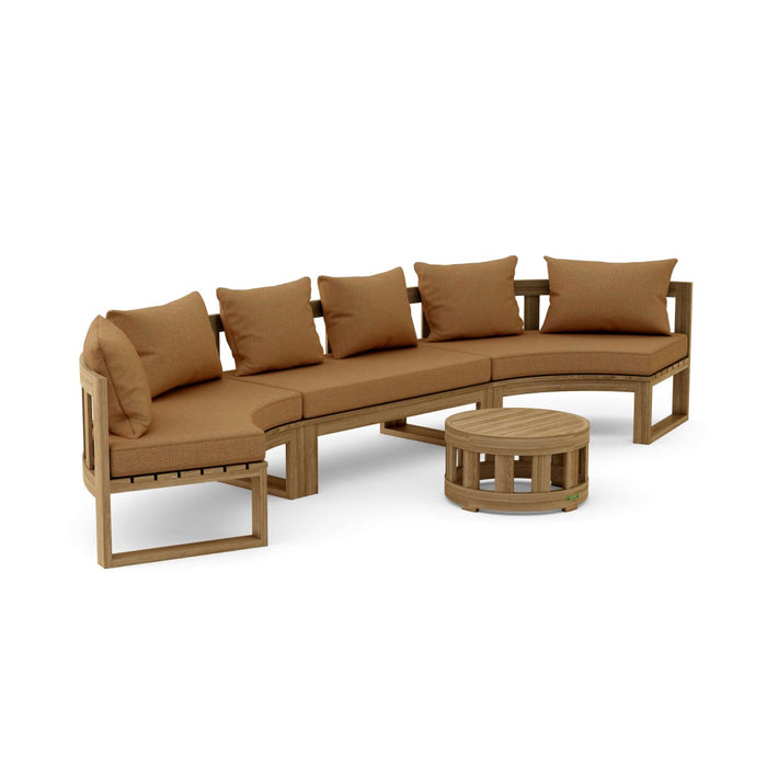 Teak Exterior Furniture - Arena 4 - Piece Sectional Set - Teak HQ™