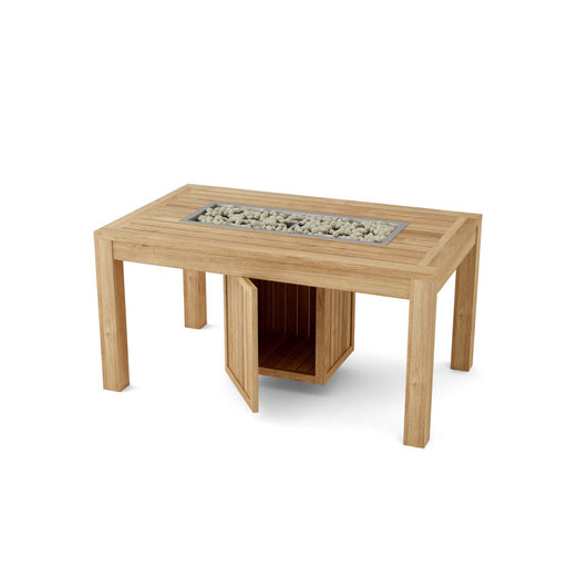 Teak Firepit Table (60" Long Rectangle) - Firenze - Teak HQ™
