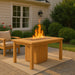 Teak Firepit Table (60" Long Rectangle) - Firenze - Teak HQ™
