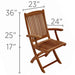 Teak Folding Arm Chair - Sailor - Teak HQ™
