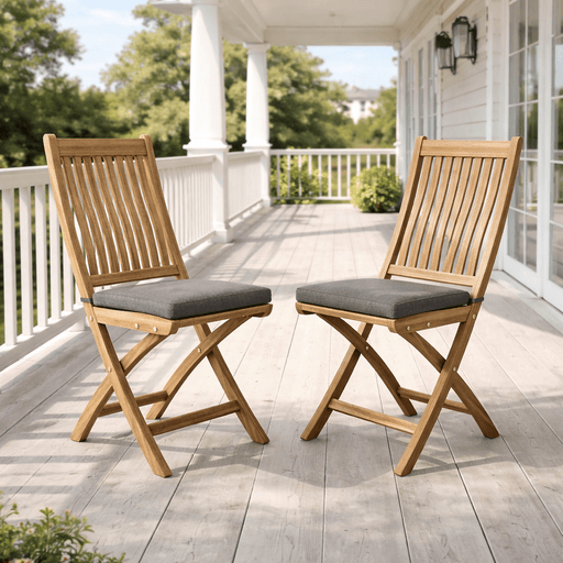 Teak Folding Deck Chairs (Set of 2) - Tropico - Teak HQ™