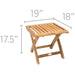 Teak Folding Footrest - Teak HQ™