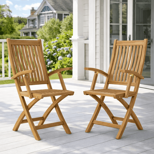 Teak Folding Garden Chairs (Set of 2) - Tropico - Teak HQ™
