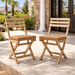 Teak Folding Patio Chairs (Set of 2) - Alabama - Teak HQ™