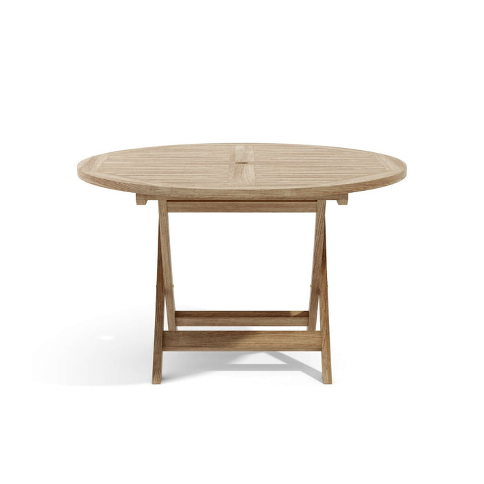 Teak Folding Table (47" Round) - Bahama - Teak HQ™