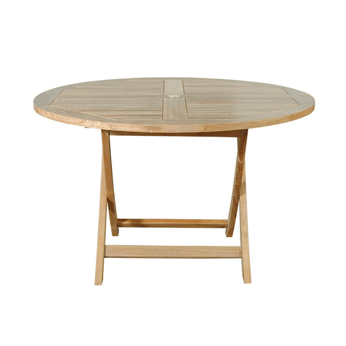 Teak Folding Table (47" Round) - Bahama - Teak HQ™