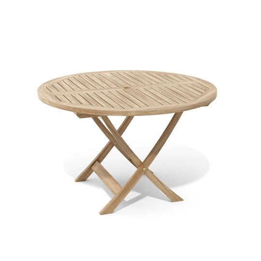 Teak Folding Table (47" Round) - Bahama - Teak HQ™