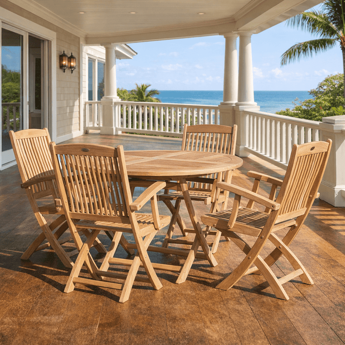 Teak Folding Table and Chairs (4) - Sailor - Teak HQ™