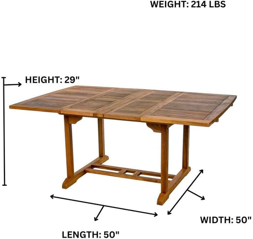 Teak Furniture Dining Set (Table + 4 Chairs) - by All Things Cedar - Teak HQ™