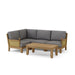 Teak Garden Furniture - Luxe 5 - Piece Sectional Set - Teak HQ™