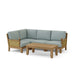 Teak Garden Furniture - Luxe 5 - Piece Sectional Set - Teak HQ™