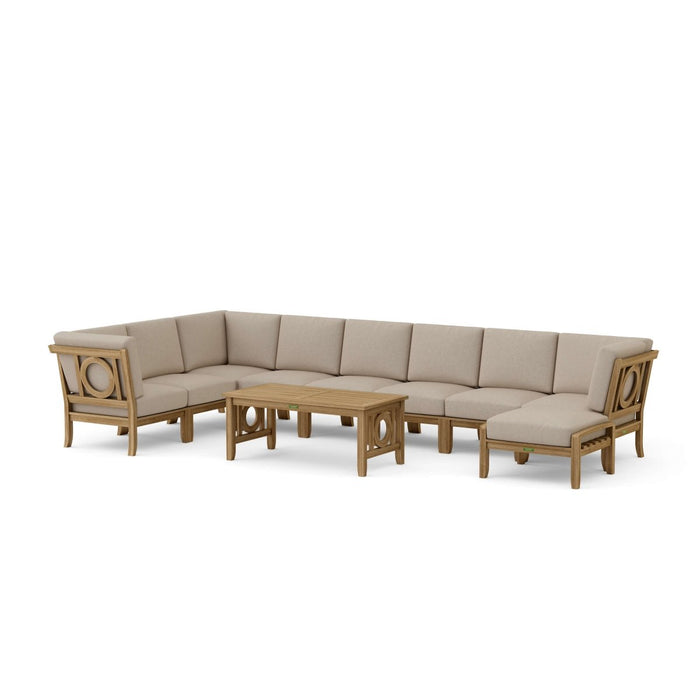 Teak Garden Set - Natsepa 10 - Piece Sectional Set - Teak HQ™