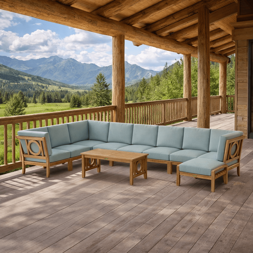 Teak Garden Set - Natsepa 10 - Piece Sectional Set - Teak HQ™