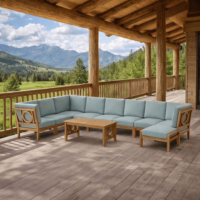 Teak Garden Set - Natsepa 10 - Piece Sectional Set - Teak HQ™