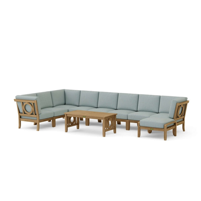 Teak Garden Set - Natsepa 10 - Piece Sectional Set - Teak HQ™