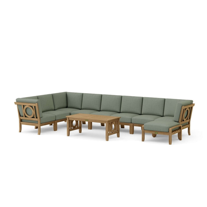 Teak Garden Set - Natsepa 10 - Piece Sectional Set - Teak HQ™