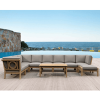 Teak Garden Set - Natsepa 10-Piece Sectional Set