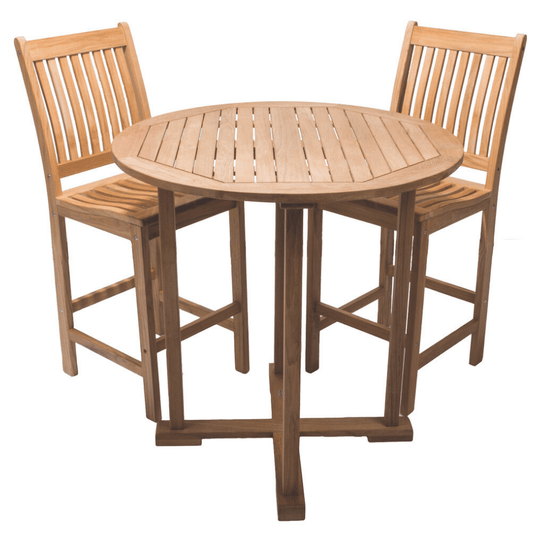 Teak High Top Table and Chairs - Royal Teak - Teak HQ™