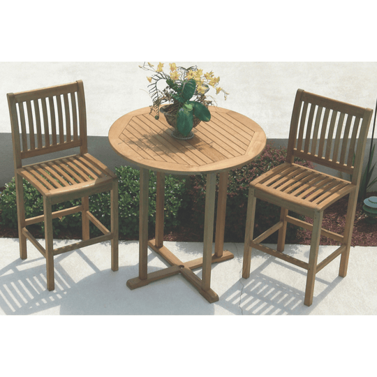 Teak High Top Table and Chairs - Royal Teak - Teak HQ™