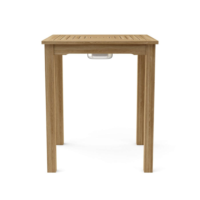 Teak Ice Chiller Bar Table (36" Square) - Chatsworth - Teak HQ™