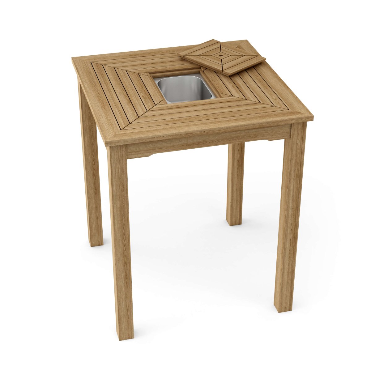 Teak Ice Chiller Bar Table (36