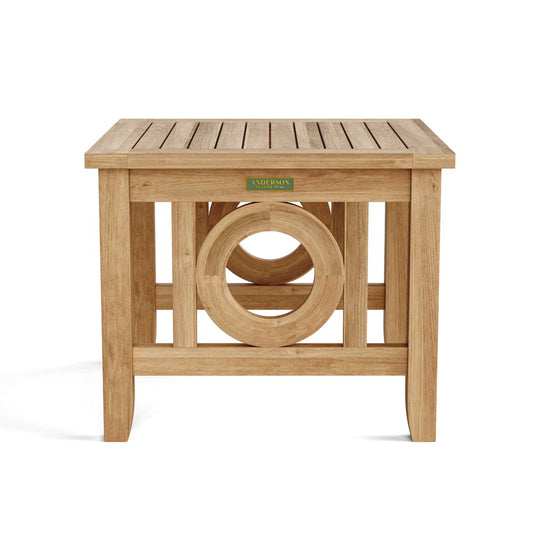 Teak Lamp Table (24" Square) - Natsepa - Teak HQ™
