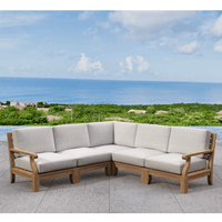 Teak Lounge Furniture - Riviera 5-Piece Sectional Set