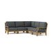 Teak Lounge Furniture - Riviera 5 - Piece Sectional Set - Teak HQ™