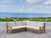 Teak Lounge Furniture - Riviera 5 - Piece Sectional Set - Teak HQ™