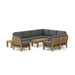 Teak Modular Outdoor Furniture - Riviera 11 - Piece Sectional Set - Teak HQ™