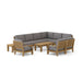 Teak Modular Outdoor Furniture - Riviera 11 - Piece Sectional Set - Teak HQ™