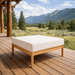 Teak Ottoman With Sunbrella Cushion - San Lucas - Teak HQ™