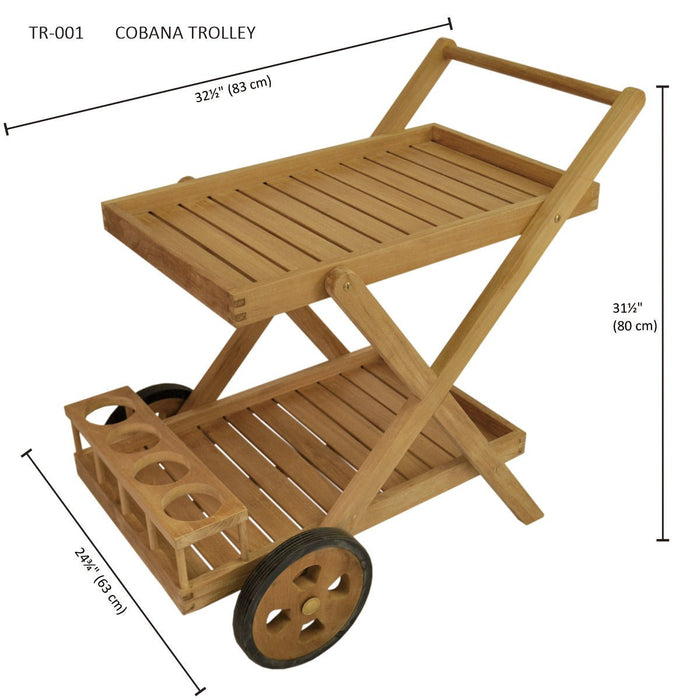 Teak Outdoor Bar Cart - Cobana - Teak HQ™