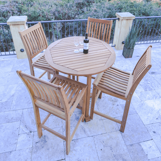 Teak Outdoor Bar Chair - Royal Teak - Teak HQ™