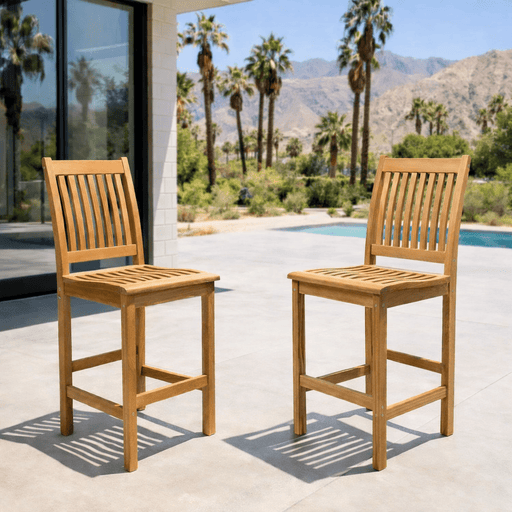 Teak Outdoor Bar Chair - Royal Teak - Teak HQ™