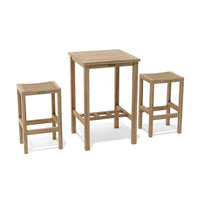 Teak Outdoor Bar Set - Avalon (Table) & Montego (2 Chairs)