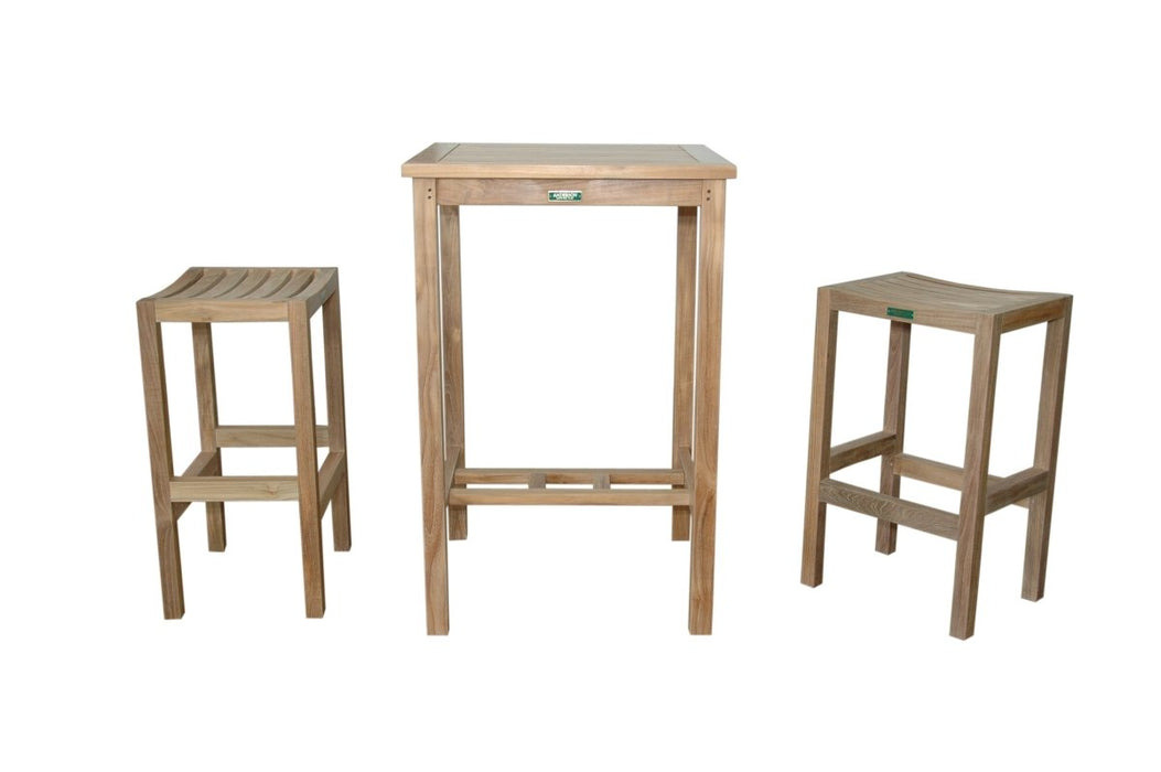 Teak Outdoor Bar Set - Avalon (Table) & Montego (2 Bar Stools) - Teak HQ™