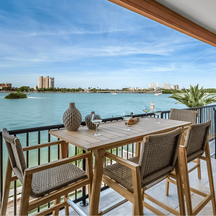 Teak Outdoor Bar Set for 4 - Admiral - Teak HQ™