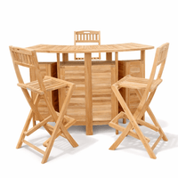 Teak Outdoor Bar Table and Chairs - Altavista