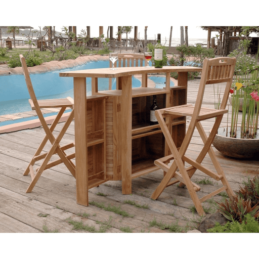 Teak Outdoor Bar Table and Chairs - Altavista - Teak HQ™