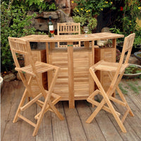Teak Outdoor Bar Table and Chairs - Altavista