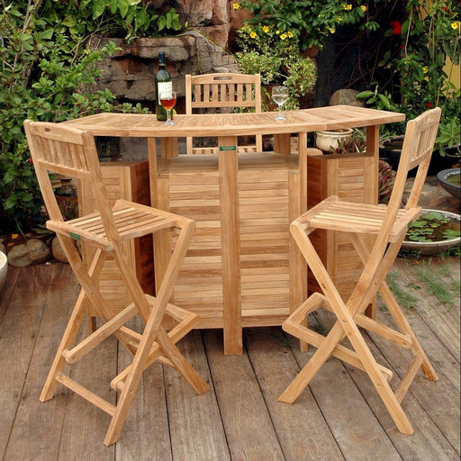 Teak Outdoor Bar Table and Chairs - Altavista - Teak HQ™