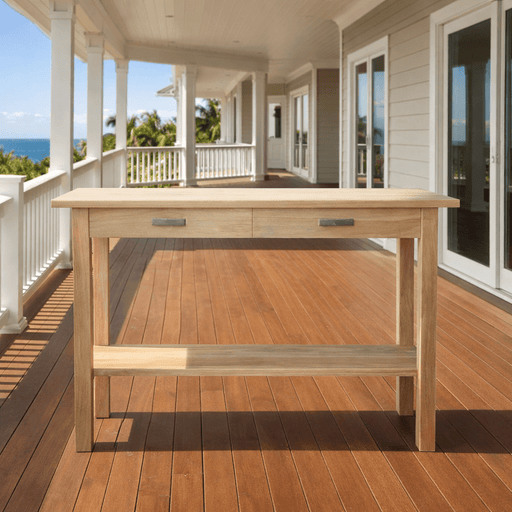 Teak Outdoor Buffet Table (47" Long Rectangle) - Atlanta - Teak HQ™