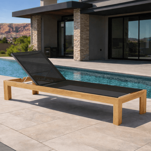 Teak Outdoor Chaise Lounge Chair - Smyrna - Teak HQ™