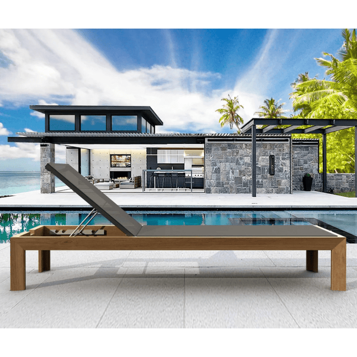 Teak Outdoor Chaise Lounge Chair - Smyrna - Teak HQ™