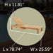 Teak Outdoor Chaise Lounger With Slide - Out Side Table - Cancun - Teak HQ™