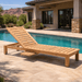 Teak Outdoor Chaise Lounger With Slide - Out Side Table - Cancun - Teak HQ™
