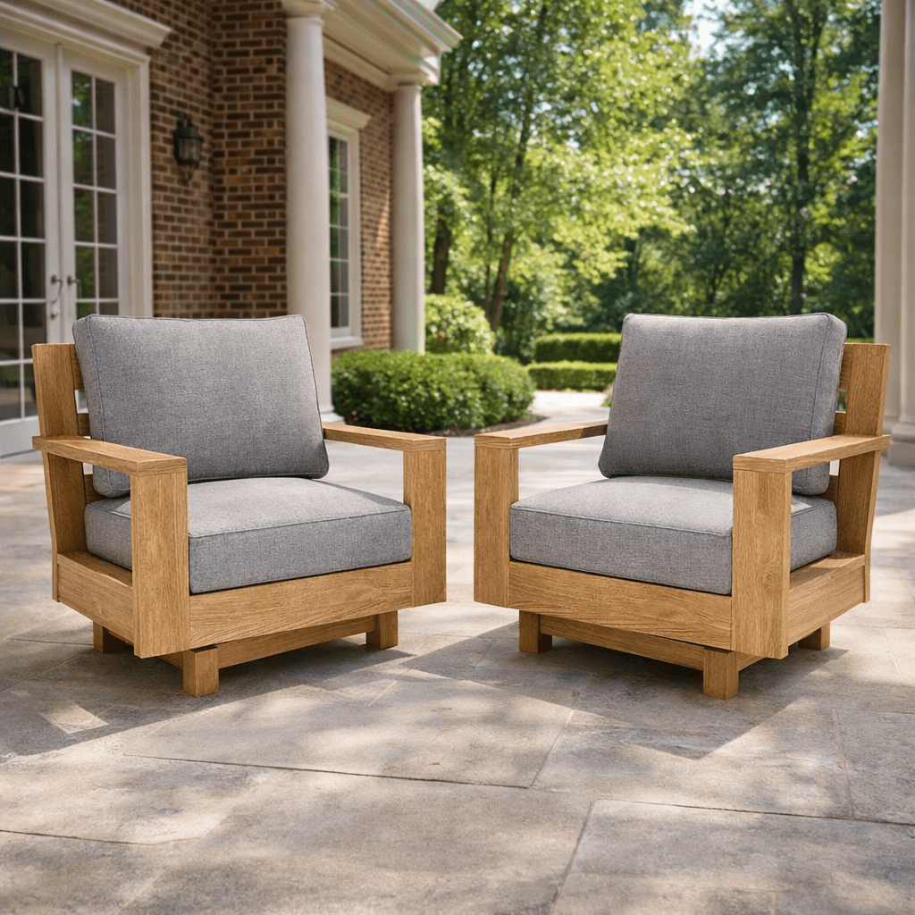 Teak Outdoor Club Chair - Madera (Swivel) - Teak HQ™