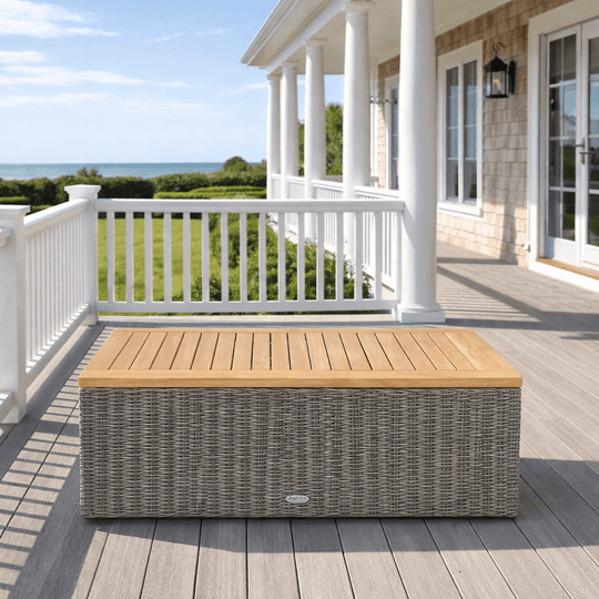 Teak Outdoor Coffee Table (43" Long Rectangle) - Sanibel - Teak HQ™