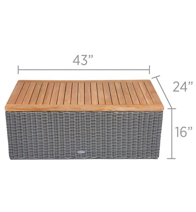 Teak Outdoor Coffee Table (43" Long Rectangle) - Sanibel - Teak HQ™